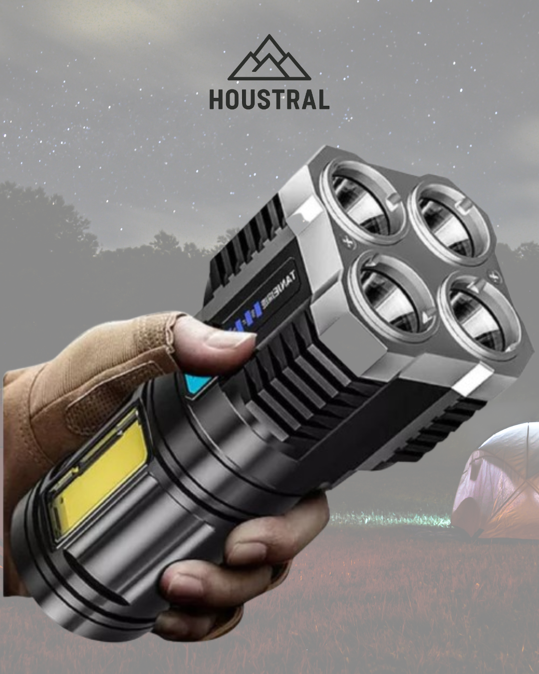 Linterna Táctica de Emergencia 4 Focos